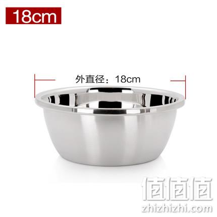 推特 加深加厚304不锈钢盆 外径18CM 券后5.6元包邮（第一款） 值值值-买手聚集的地方