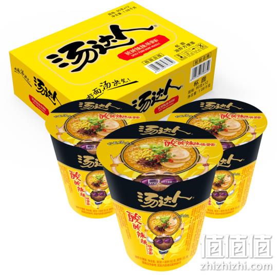 统一  汤达人 酸酸辣辣豚骨面 12杯 整箱装 52.9元 值值值-买手聚集的地方