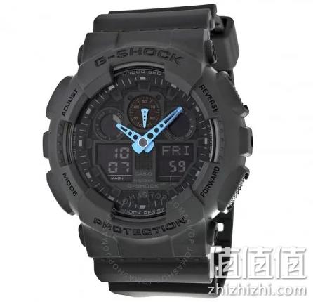 Casio 卡西欧 G-Shock 系列 黑灰色男士运动腕表 GA100C-8ACR 58.75美元约¥397（原价99美元） 值值值-买手聚集的地方
