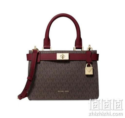Michael Kors 迈克·科尔斯 Tatiana系列 女士手提单肩包 酒红色 30F8GT0S2T 116.93美元约￥786 值值值-买手聚集的地方