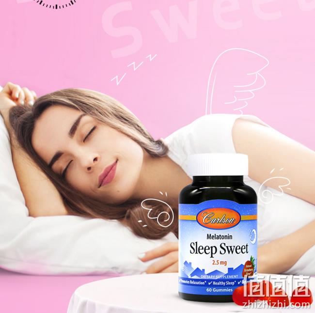 美国进口，Carlson康一生 红宝石褪黑素助眠片 60片 草莓味 券后116元包邮 值值值-买手聚集的地方