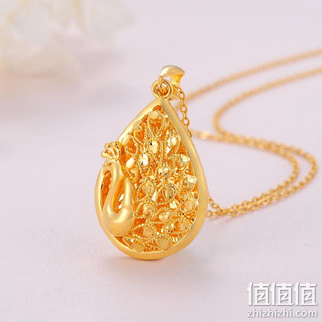 中国黄金 孔雀开屏 花丝足金吊坠 6.32g 1991元 值值值-买手聚集的地方