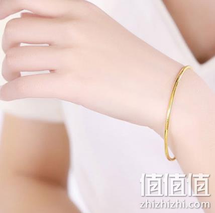 全国800家专柜，CHJ 潮宏基 7.6g 足金 光面手镯 双重优惠2348元 值值值-买手聚集的地方