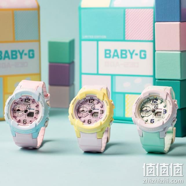 新款 Casio 卡西欧 马卡龙 女士 运动腕表 BGA-230PC 双重优惠879元 值值值-买手聚集的地方