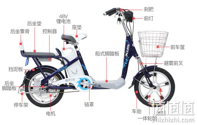 6期免息 喜德盛 48V9AH 16寸 电动自行车 1649元 需定金50元（专柜2098元） 值值值-买手聚集的地方