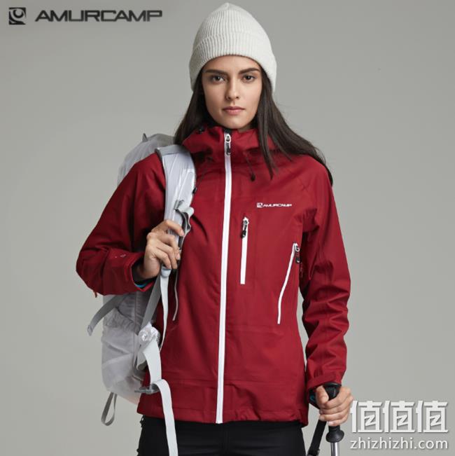 三层压胶+抗暴雨！Amurcamp  女士专业户外冲锋衣 279元包邮（长期369元，吊牌价899元） 值值值-买手聚集的地方