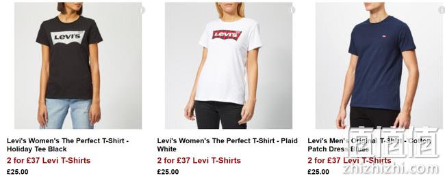 2件！26款可选，Levi's 李维斯 The Perfect 男女短袖T恤 37英镑约¥329，满50英镑免费直邮 值值值-买手聚集的地方