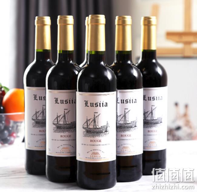 100%法国原瓶进口，Lusiia罗希亚 法国原瓶进口红酒 750x6支 券后239元包邮，送50元酒具套装 值值值-买手聚集的地方
