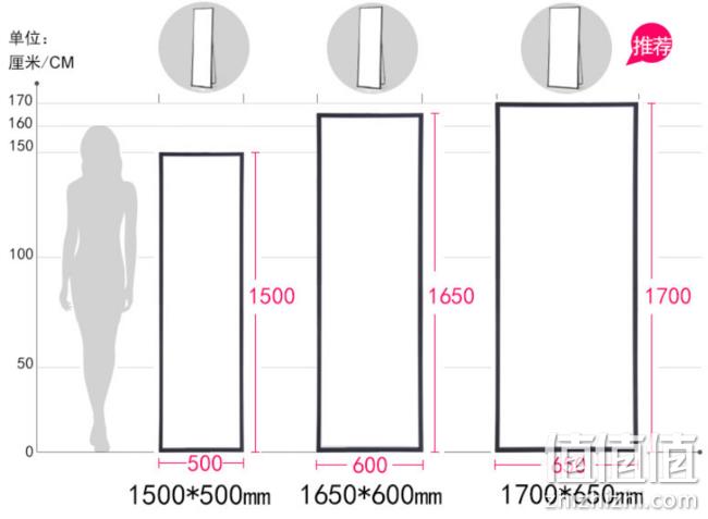 50*150cm大尺寸，玉晶 落地支架 全身镜 券后144元包邮（专柜299元） 值值值-买手聚集的地方