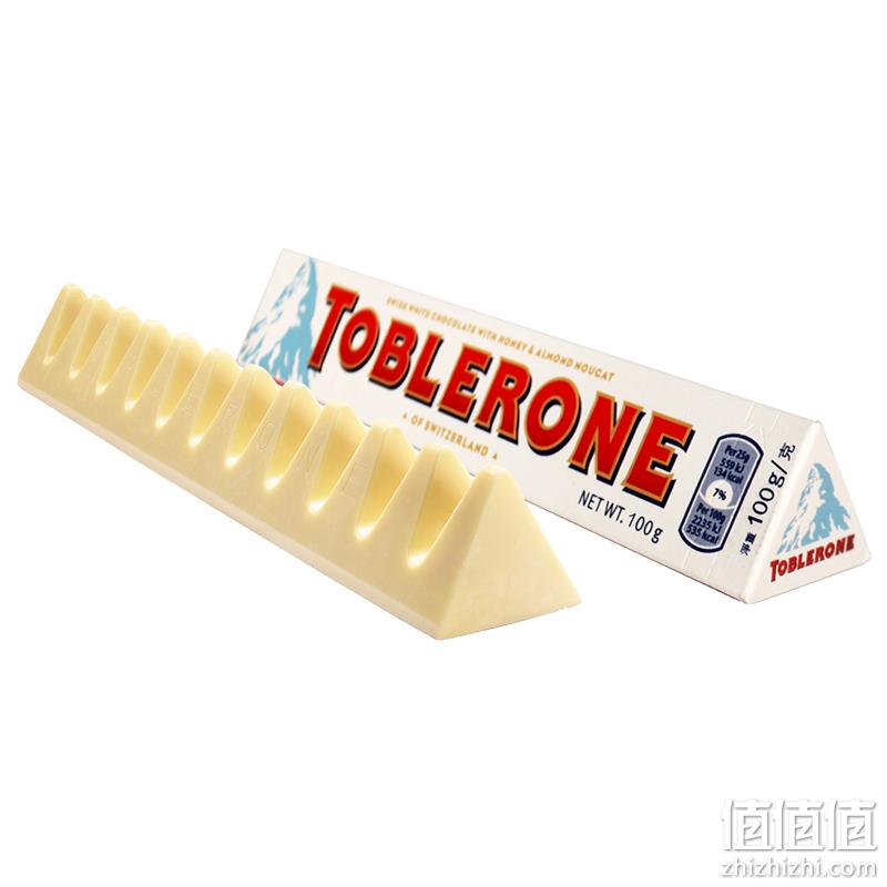 临期： Toblerone 瑞士三角 白巧克力 100gx8支 35元包邮（天猫12支109元） 值值值-买手聚集的地方