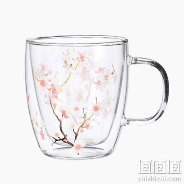 考拉工厂店 桃花 双层玻璃杯350ml 39.5元（吊牌价129元） 值值值-买手聚集的地方