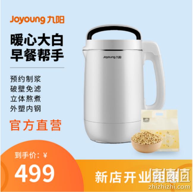 破壁免滤：九阳 豆浆机 DJ13R-G5 券后389元包邮（专柜价599元） 值值值-买手聚集的地方
