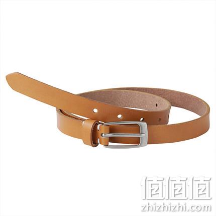 库存37件！MUJI 无印良品 G7AA203 针扣皮带 棕色 74元 值值值-买手聚集的地方