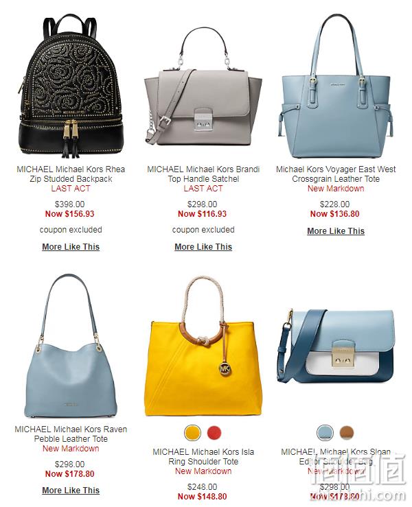 Macy's网 Michael Kors 女包专场促销 低至4折 值值值-买手聚集的地方