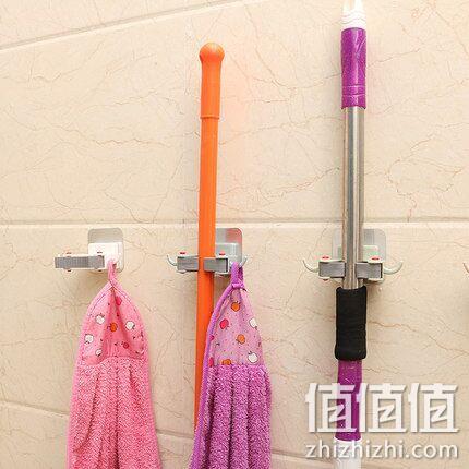 白菜价，在水一方 免打孔 无痕 拖把挂钩 2个装 券后5.1元包邮 值值值-买手聚集的地方