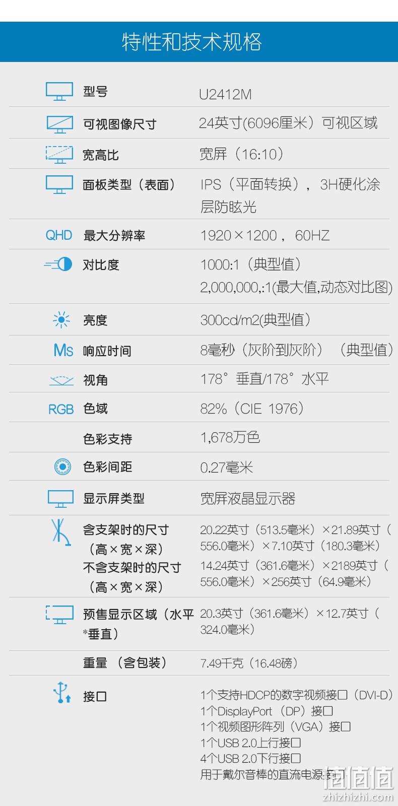 DELL戴尔 U2412M 24英寸 16:10显示器 1189元包邮(京东1260元) 值值值-买手聚集的地方