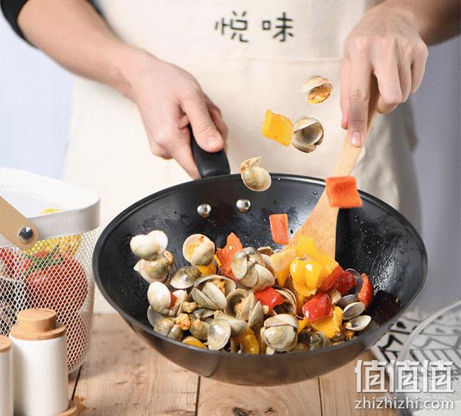 仅重900g，小米有品新款，悦味 30cm 轻量 铁炒锅 129元 值值值-买手聚集的地方