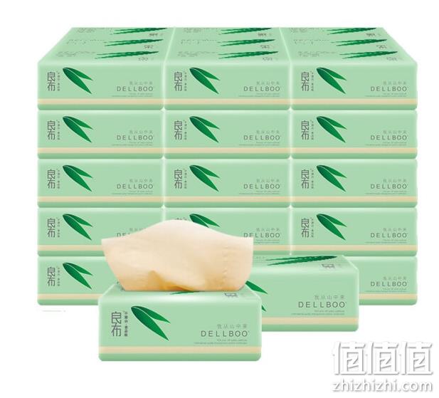不漂白+不掉屑：良布 竹浆抽纸 3层100抽x8包x3件 双重优惠后24.77元包邮 值值值-买手聚集的地方