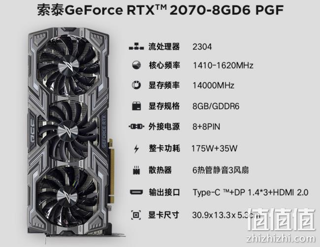 ZOTAC 索泰 RTX2070-8GD6 玩家力量 至尊PGF 显卡 3899元、送金士顿8G内存条 值值值-买手聚集的地方