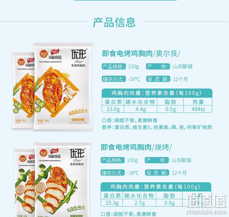 肯德基供应商、健身减肥代餐：100gx6袋 凤祥 即食鸡胸肉 59元包邮 值值值-买手聚集的地方