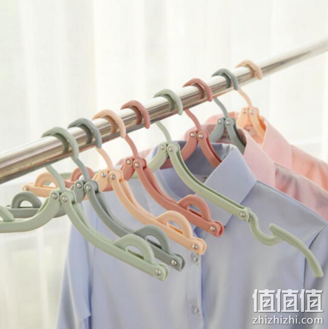 抖音同款，可折叠收纳，竹木兰花 折叠收纳衣架 8个装 10.8元包邮 值值值-买手聚集的地方