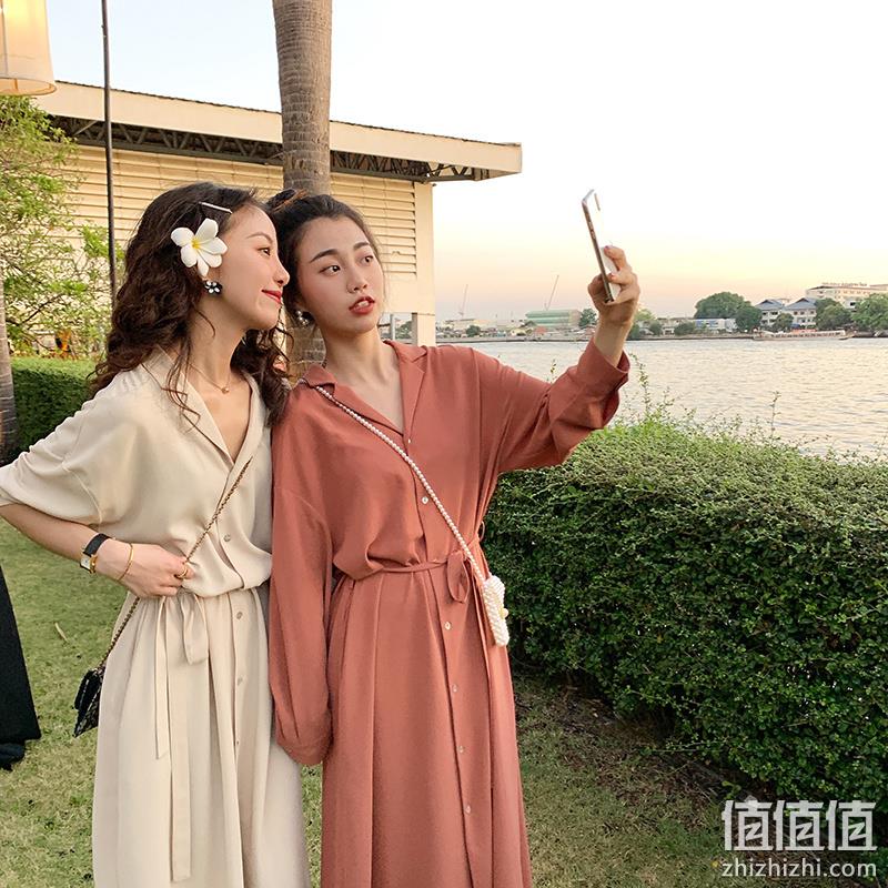 网红款 吉田家 贝壳扣 连衣裙 券后59.9元包邮 值值值-买手聚集的地方