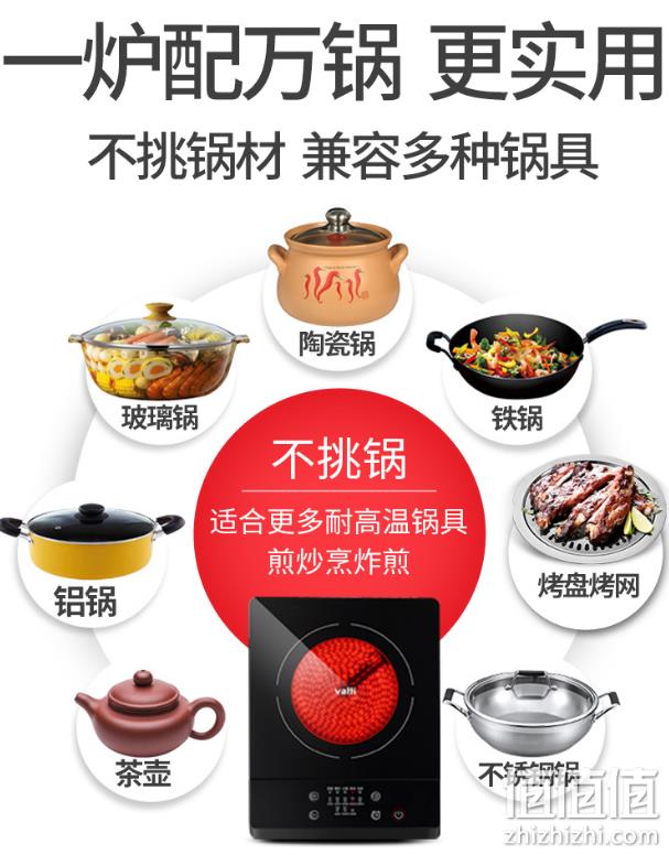 啥锅都可用 无高频辐射：华帝 电陶炉 券后179元包邮 值值值-买手聚集的地方