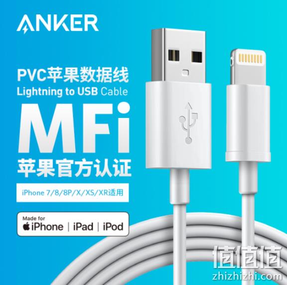 18点，比原装好：MFI认证，Anker 0.9m 苹果数据线 29.9元（长期售价40元） 值值值-买手聚集的地方