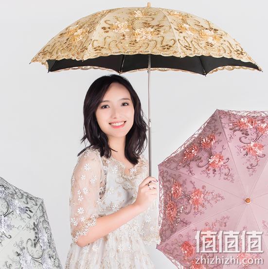 蕾丝刺绣，好梦 两折/三折 太阳伞 券后69元包邮（吊牌价169元） 值值值-买手聚集的地方