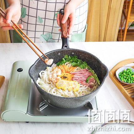 煎炸炒煮皆宜，立羊 麦饭石炒锅 无盖 20cm 券后39元起包邮， 赠送木铲 值值值-买手聚集的地方