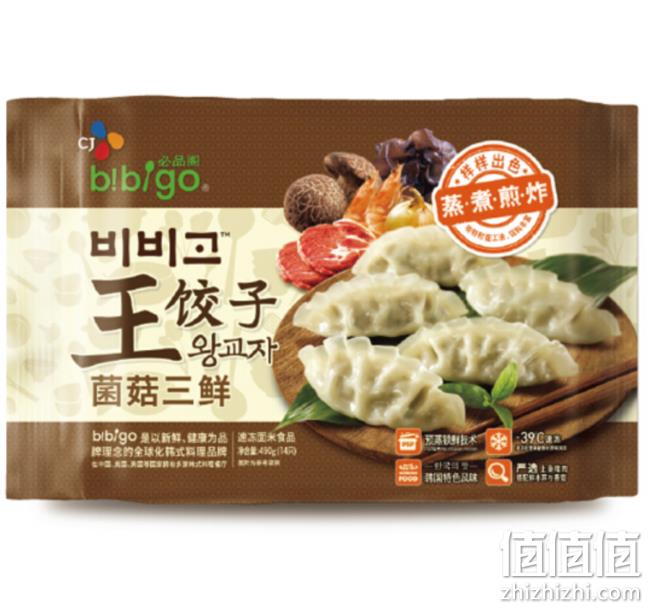 小编长期回购，bibigo必品阁 菌菇三鲜王饺子 490g plus会员22.9元，可299-150券做到最低11.5元 值值值-买手聚集的地方