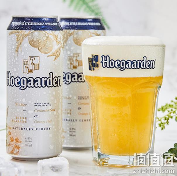 韩国产，Hoegaarden 福佳 白啤酒 500mlx24听 券后159元包邮（京东199元） 值值值-买手聚集的地方