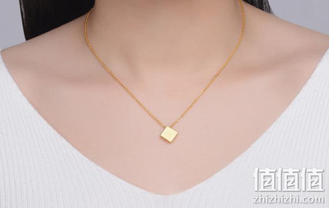 中国黄金 5.93g 灵致方形 足金项链 双重优惠1853元 值值值-买手聚集的地方