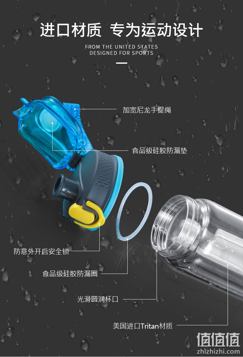进口Tritan材质、4.9分好评：哈尔斯 磨砂质感运动水杯 500ml 19.9元包邮 值值值-买手聚集的地方