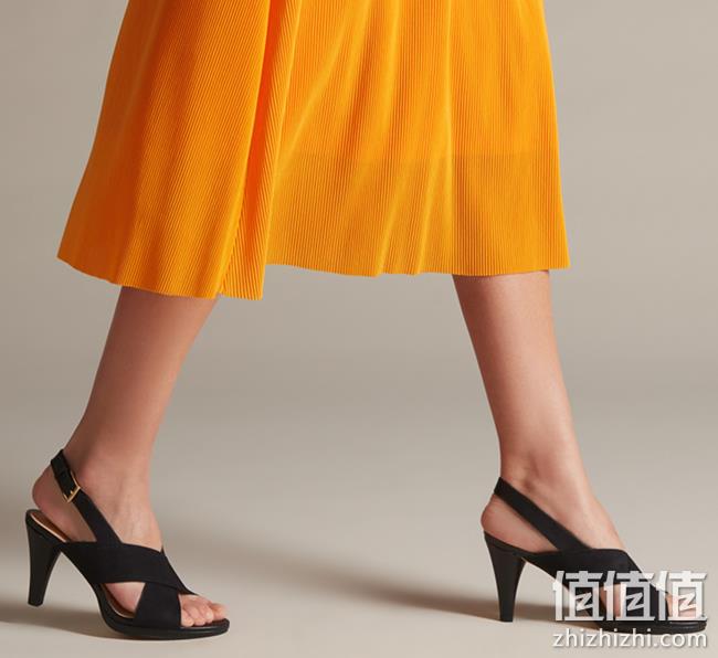 UK4码，Clarks 其乐 19新款 Dalia Lotus 女士高跟凉鞋 prime会员直邮含税到手约270元 值值值-买手聚集的地方
