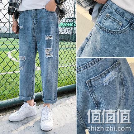 卡地班 男潮流破洞牛仔裤 68元包邮 值值值-买手聚集的地方