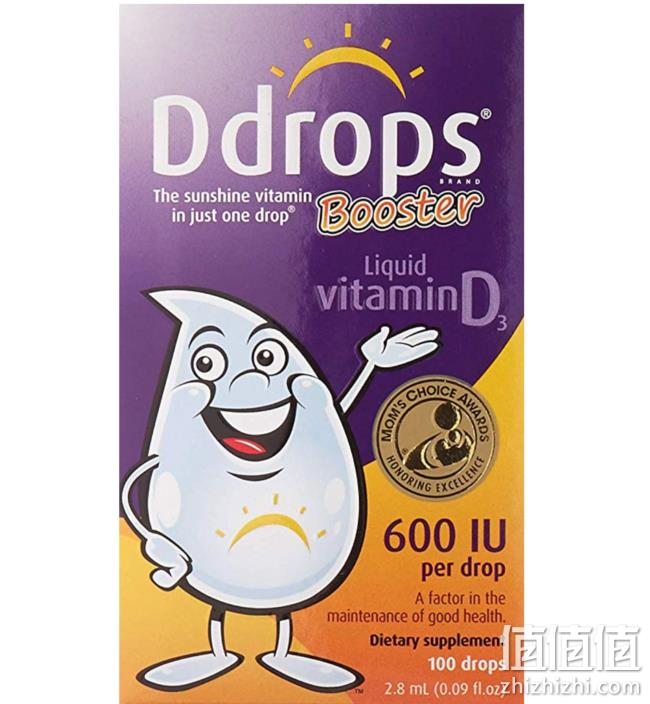 Ddrops 幼儿维生素D3增强滴剂 600 IU 100滴 2.8ml prime会员凑单到手约105.04元 值值值-买手聚集的地方