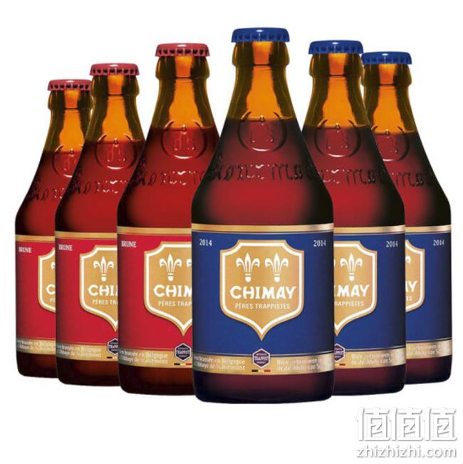 比利时进口：Chimay智美 红帽x3+蓝帽x3 组合装 330mlx6瓶 修道士精酿 秒杀价89元 值值值-买手聚集的地方