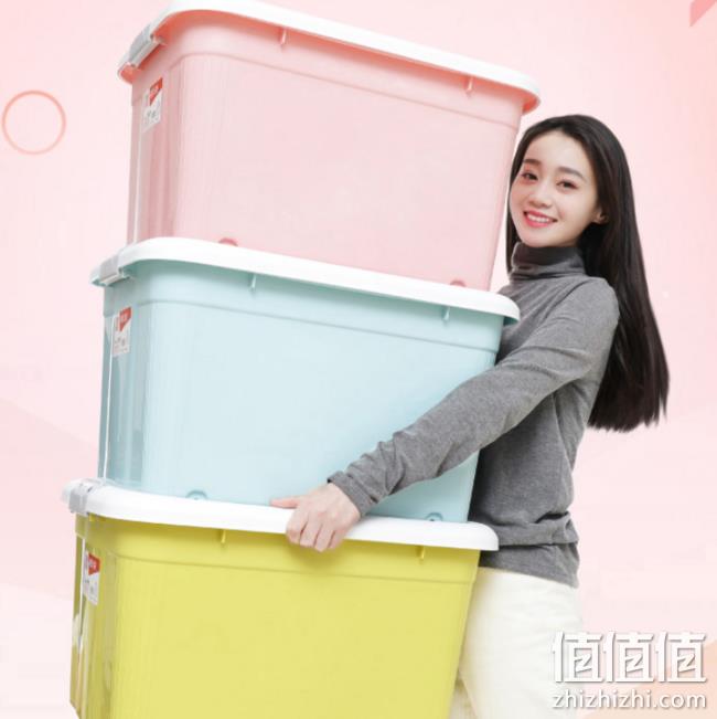 大箱可放被子，Citylong 禧天龙 滑轮收纳箱 60L 2个装 券后89元包邮 值值值-买手聚集的地方