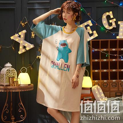 众欢 女士纯棉家居睡裙 券后37元 值值值-买手聚集的地方