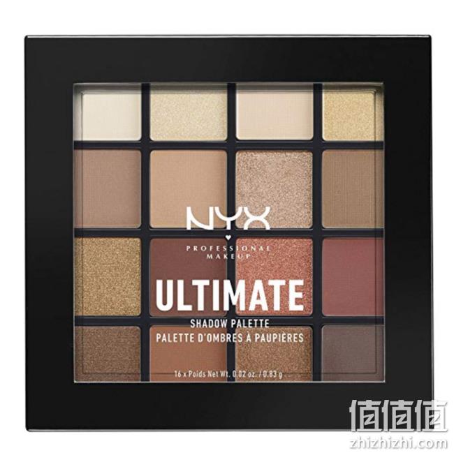 Warm Neutrals色，NYX 专业16色眼影盘 prime会员凑单直邮含税到手约130元 值值值-买手聚集的地方