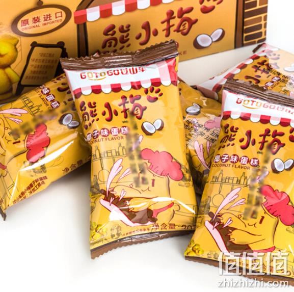 马来进口 过山车 熊小梅椰子味蛋糕 480gx6件 Plus会员50.8元、送紫薯片110g 值值值-买手聚集的地方