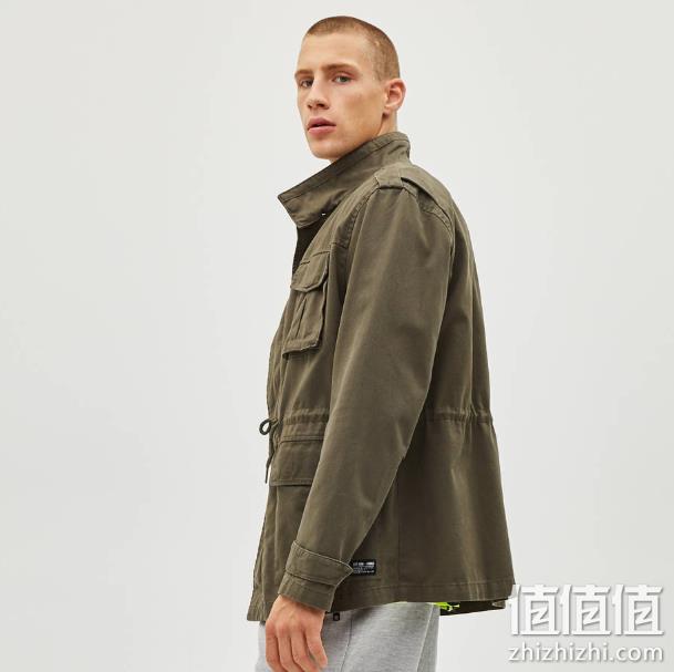 Bershka 男士 卡其色 工装夹克 149元（吊牌价329元） 值值值-买手聚集的地方