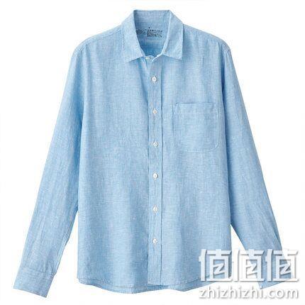 MUJI 无印良品 男士 亚麻水洗 衬衫 118元（吊牌价249元） 值值值-买手聚集的地方