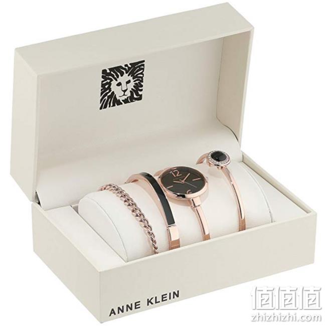 Anne Klein  AK/3290WTST 施华洛世奇水晶 手表手镯四件套 prime会员到手约452.38元 值值值-买手聚集的地方