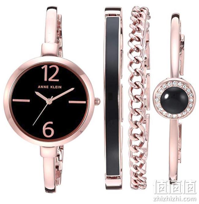 Anne Klein  AK/3290WTST 施华洛世奇水晶 手表手镯四件套 prime会员到手约452.38元 值值值-买手聚集的地方