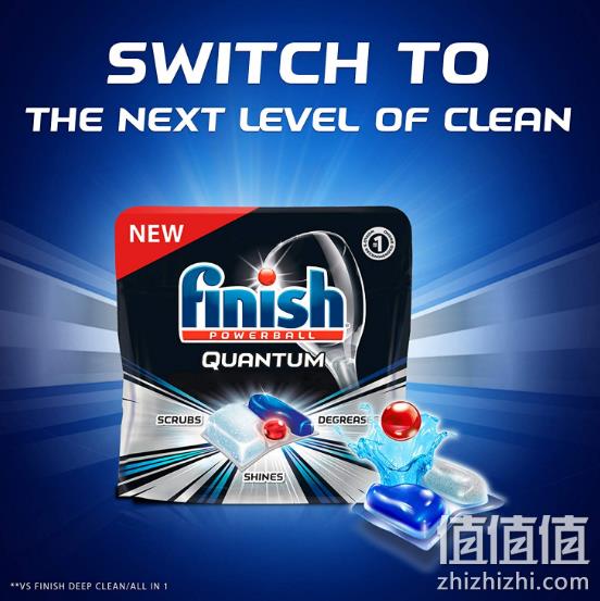 PrimeDay、17效合一、最顶级产品：82块  Finish 亮碟 Quantum系列 洗碗机洗涤块 80.51元 值值值-买手聚集的地方