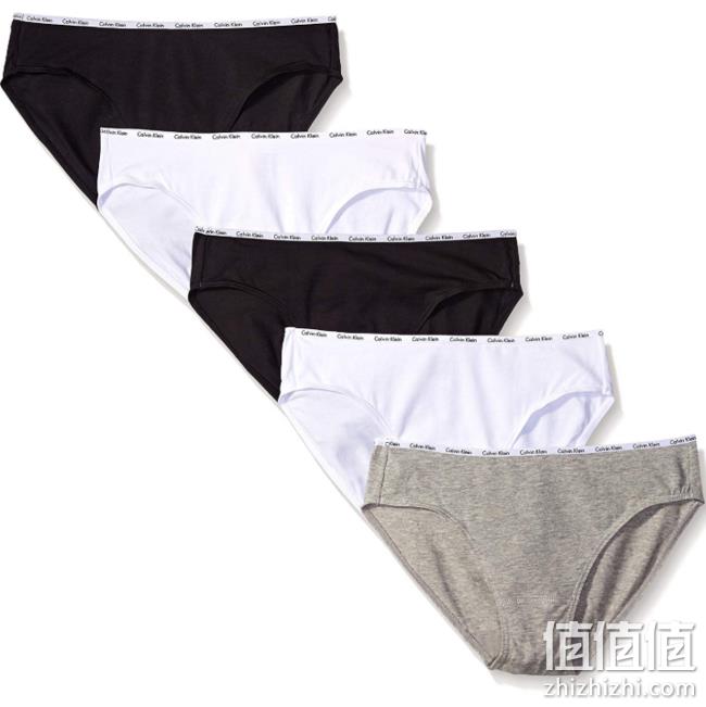 Calvin Klein 女士 弹力棉 经典三角内裤 5条 Prime会员凑单128元 值值值-买手聚集的地方