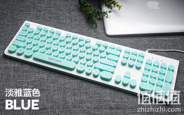 值哭、高颜值、3色可选！英菲克 朋克键盘 黑色版 券后19.9元包邮 值值值-买手聚集的地方