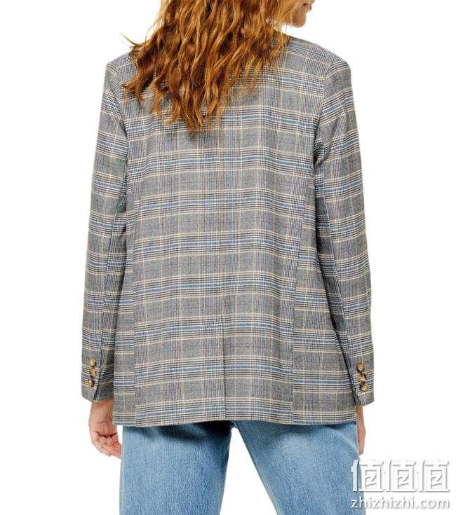 Double Breasted Plaid 女士西装外套 69.9美元约¥482 值值值-买手聚集的地方
